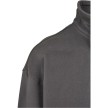 Urban classics organische sweatshirt met trekkoord donkergrijs laag hangende schouders