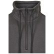 Urban classics organische sweatshirt met trekkoord donkergrijs ritssluiting