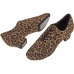 Diamant 189-134-597 dames training dansschoenen met luipaardprint suede