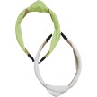 Urban Classics Lichte Hoofdband met Knoop set van 2 Lichtmint & Wit