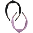 Urban Classics Lichte Hoofdband met Knoop Lilac & Zwart