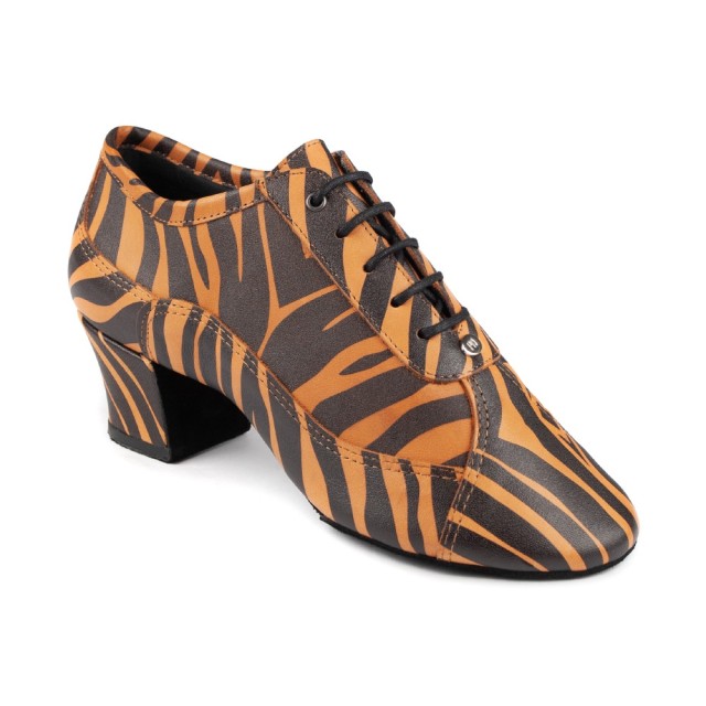 Portdance PD707 Dames lederen Trainer schoenen met Zebra print