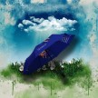 Pastorelli Reisparaplu met print blauw