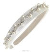 Alista klassieke haarband met parels en strass stenen wit