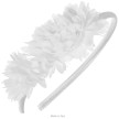 Alista Satijnen Haarband met witte Bloemen 