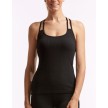 Temps Danse Rituel Tanktop met Dubbele dunne bandjes zwart voorkant