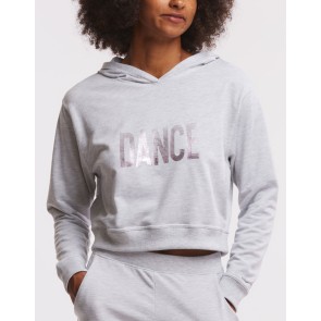 Temps Danse Taiga Meisjes Crop Hoodie DANCE logo zwart 
