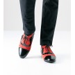 Nueva Epoca Sucre Tango Dansschoenen voor Heren rood suede zwart lakleer