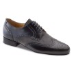 Werner Kern 28023 Heren dansschoenen van zwart leer en grijs suede met geperforeerde details