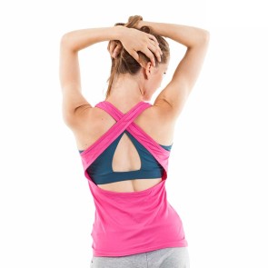 Sansha Skazz Criss Cross Top SK1619V pink achter