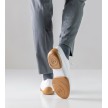 Anna Kern Suny 4040 Heren Witte Nappa-Canvas Danssneakers met gescheiden zool en 2 draaipunten