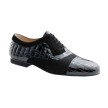 Werner Kern 28063 Heren Ballroom Dansschoenen croco en suede materiaal zwart