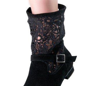 werner-kern-cocco-platte-danslaarzen-dames-zwart-suede-met-bloemmotief-kant