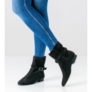 Werner Kern Harper enkellaarsjes voor swing en linedance zwart suede materiaal