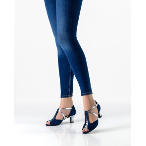 werner kern holly blauw suede zilver leer dansschoenen dames