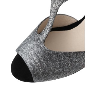 werner kern jamie dansschoenen dames open neus zilveren glitters