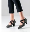 werner kern tamara dames dansschoenen grijs suede zool elastieken bandjes