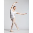 Temps Danse Madras dames viscose balletpakje wit korte mouwen 