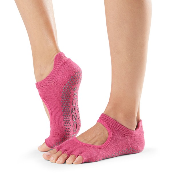 ToeSox Half Toe Bella Antislip sokken voor Yoga en Pilates zwart