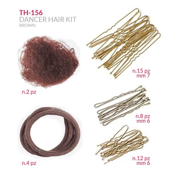 Techdance Danser Haar Kit - Bruin TH-156