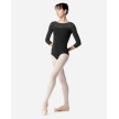 Lulli LUB859 Iris balletpak driekwartmouwen mesh zwart 
