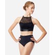 Lulli Dames High Neck Crop Top Ada voorkant