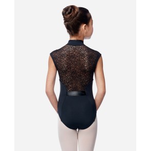 Lulli Meisjes Zip Front High Neck Dance Leotard Ariella achterkantg