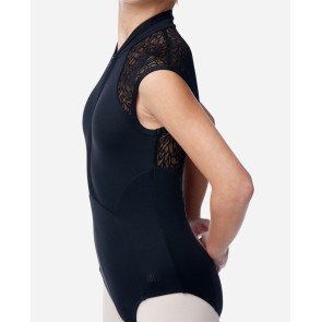 Lulli Meisjes Zip Front High Neck Dance Leotard Ariella zijkant