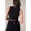 Bloch ZCO1900 dames scoop tank zwart rib 