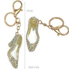 Alista Decolleté Schoen Sleutelhanger Met Strass goud