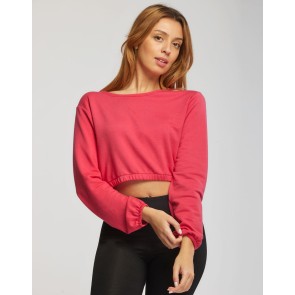 Temps Danse Cary dames Cropped Hoodie framboise