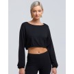 Temps Danse Cary dames Cropped Hoodie zwart