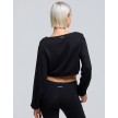 Temps Danse Cary dames Cropped Hoodie zwart achter