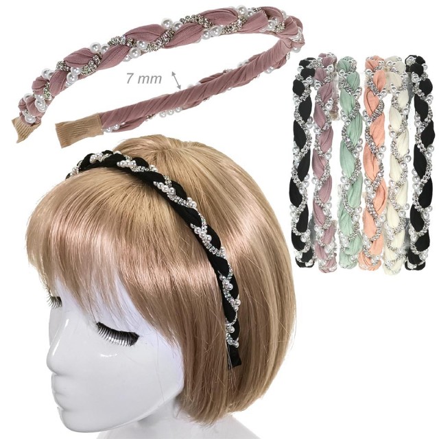 Alista Haarband met Parels en Strass in diverse kleuren