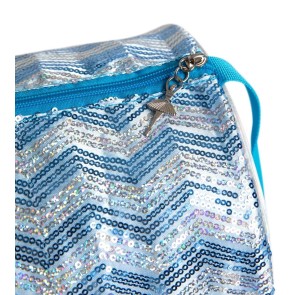 Capezio B283 sporttas blauwe glitters ritssluiting
