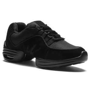 Splitzool Danssneaker Zwart - Suede/Mesh - Zumba, Urban, Salsa - Rumpf Scooter 1575