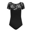 Rumpf R3113 balletpak met kant korte mouwen achterkant 
