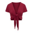 Rumpf RU3850 Liberta dames wikkel top roodgranaat