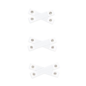 Capezio Snap Elastics voor Volwassenen wit