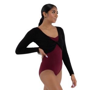Capezio Shrug with Faux Knot zwart bolero model