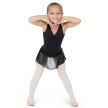 Capezio Meisjes Balletpakje met Rokje en Pinch 11309C zwart met V hals