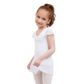 Capezio meisjes Flutter Sleeve Dress wit