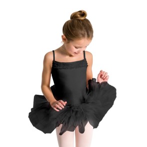 Capezio Meisjes Tutu Balletpakje met Ruche Hals 11307C zwart