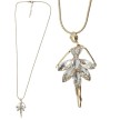 Alista Dancer Basics Alista Ketting Ballerina met Strass Steentjes goud