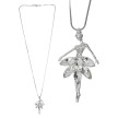 Alista Dancer Basics Alista Ketting Ballerina met Strass Steentjes met zilvere tutu