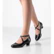 Werner Kern Stine zwarte Lederen dansschoenen voor Dames met een stabiele hak