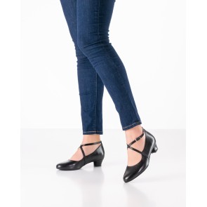 Werner Kern Stine zwarte Lederen dansschoenen voor Dames meteen elegante uitstraling