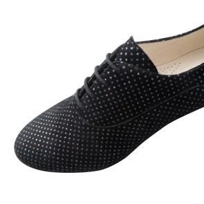 Werner Kern Runa Brocade trainings dansschoenen van zwart suede