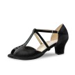 Werner Kern Holly zwarte suede dansschoenen voor dames met Kruisbandjes