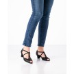 Werner Kern Holly zwarte suede dansschoenen voor dames met een 45 mm hak